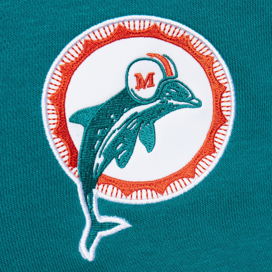 Miami Dolphins Vintage Logo Head Coach Fleece Pullover Hoodie - Aqua on sale