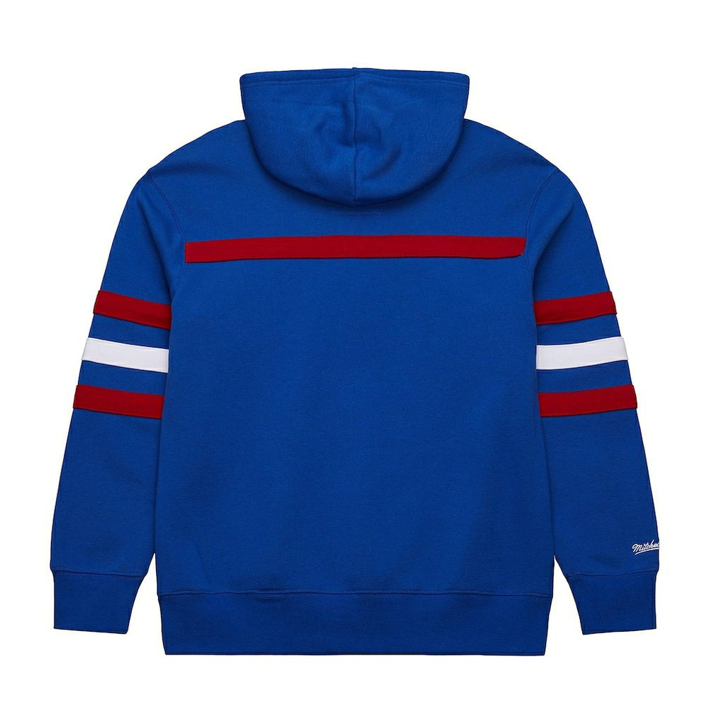 New England Patriots Vintage Logo Head Coach Fleece Pullover Hoodie - Royal cheap