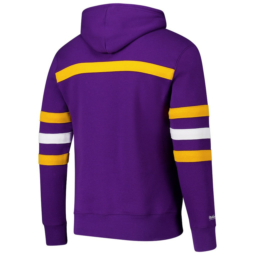 Minnesota Vikings Vintage Logo Head Coach Fleece Pullover Hoodie - Purple cheap