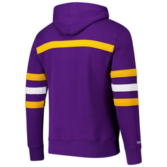 Minnesota Vikings Vintage Logo Head Coach Fleece Pullover Hoodie - Purple cheap
