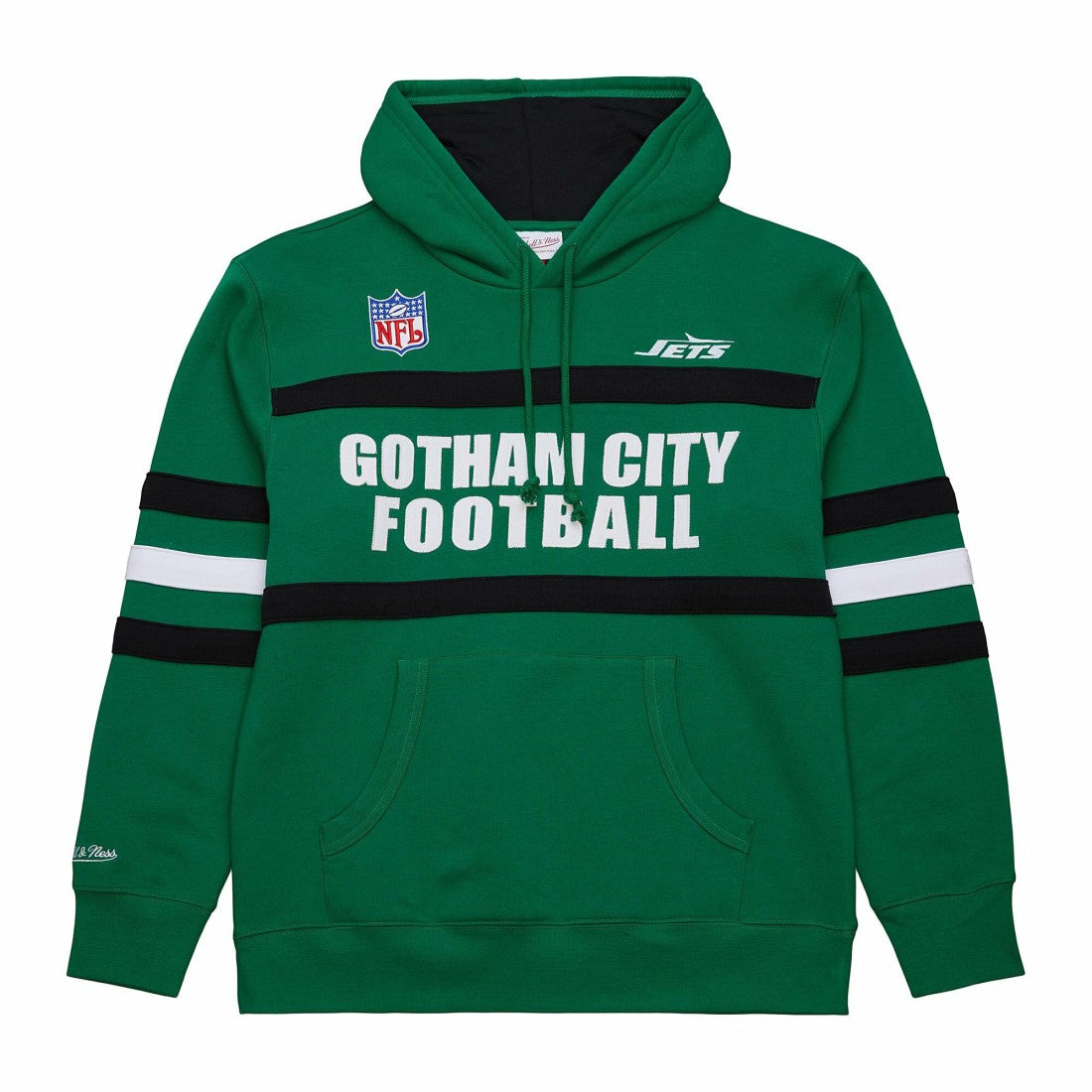 New York Jets Vintage Logo Head Coach Fleece Pullover Hoodie - Kelly Green sale