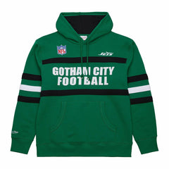 New York Jets Vintage Logo Head Coach Fleece Pullover Hoodie - Kelly Green sale