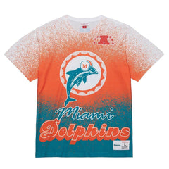Miami Dolphins Team Burst Vintage Logo T-Shirt - White on sale