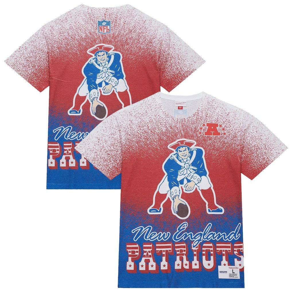 New England Patriots Team Burst Vintage Logo T-Shirt - White cheap