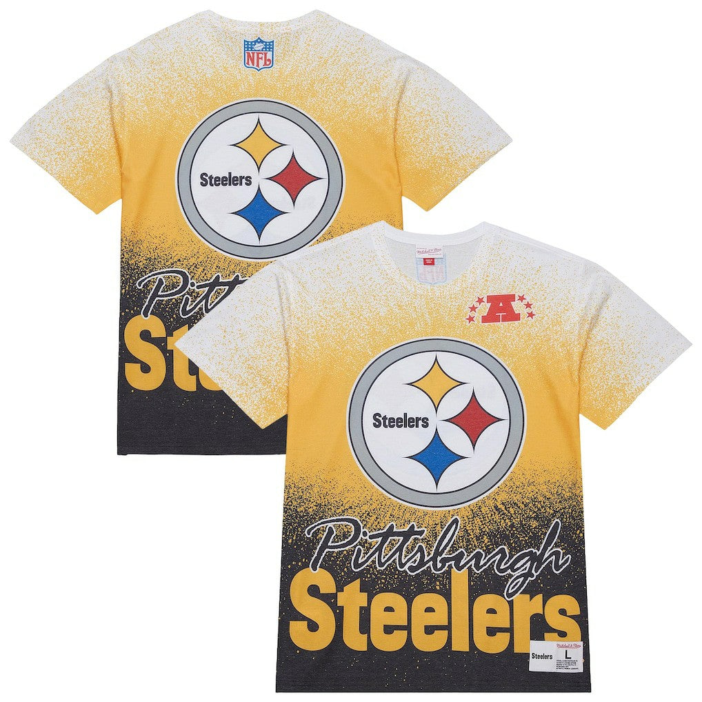 Pittsburgh Steelers Team Burst Vintage Logo T-Shirt - White discount