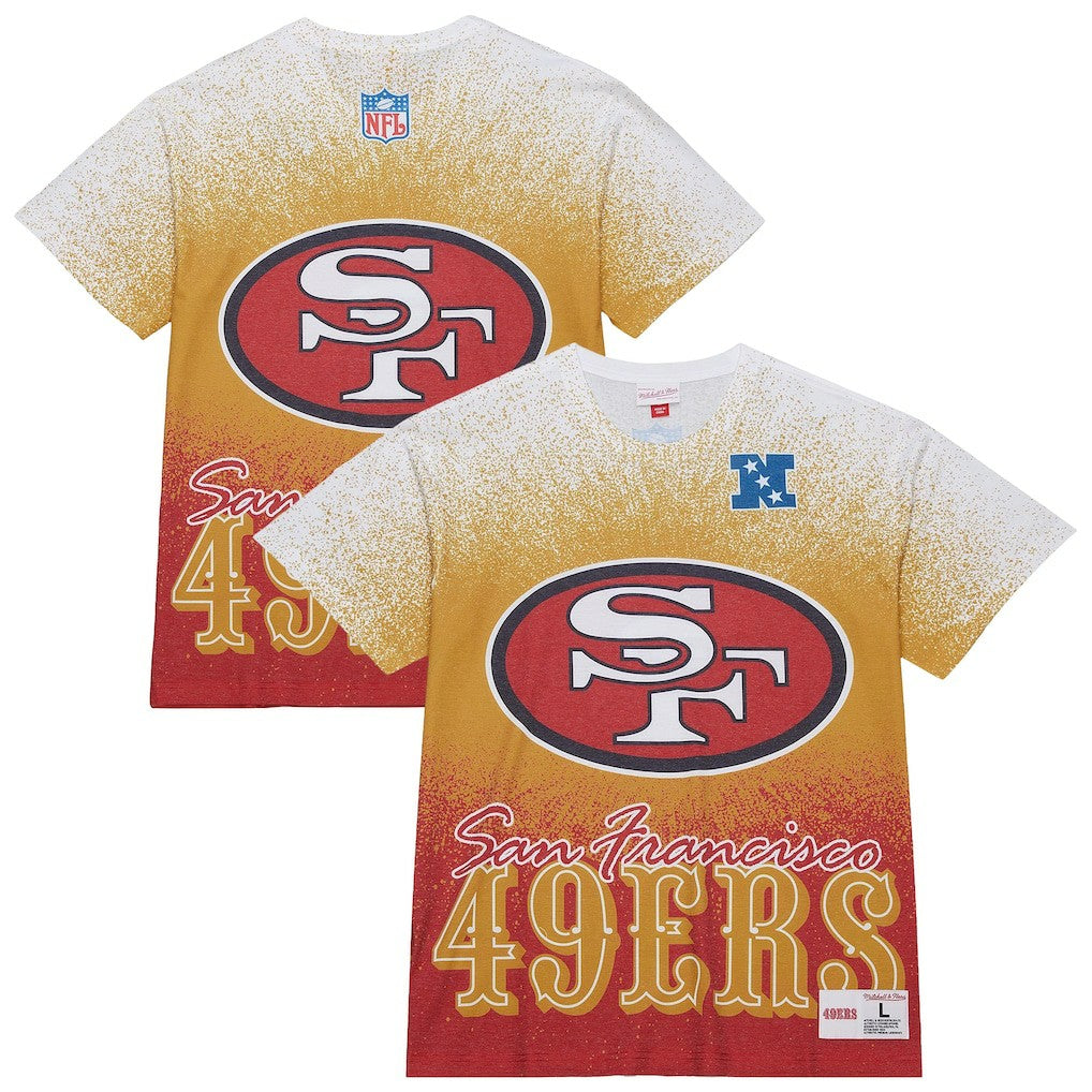 San Francisco 49ers Team Burst Vintage Logo T-Shirt - White on sale