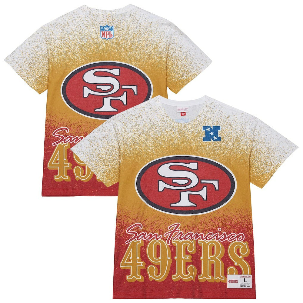 San Francisco 49ers Team Burst Vintage Logo T-Shirt - White on sale