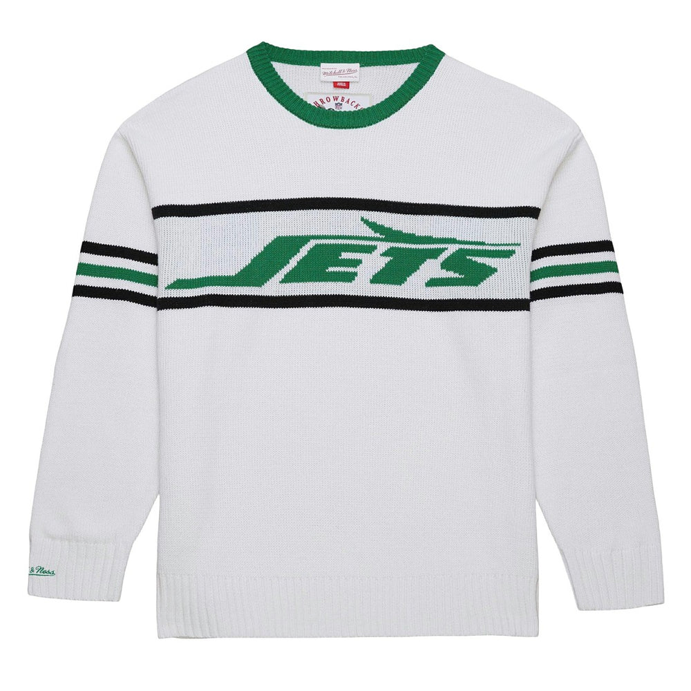 New York Jets Throwback 1984 Pullover Sweater - White on sale