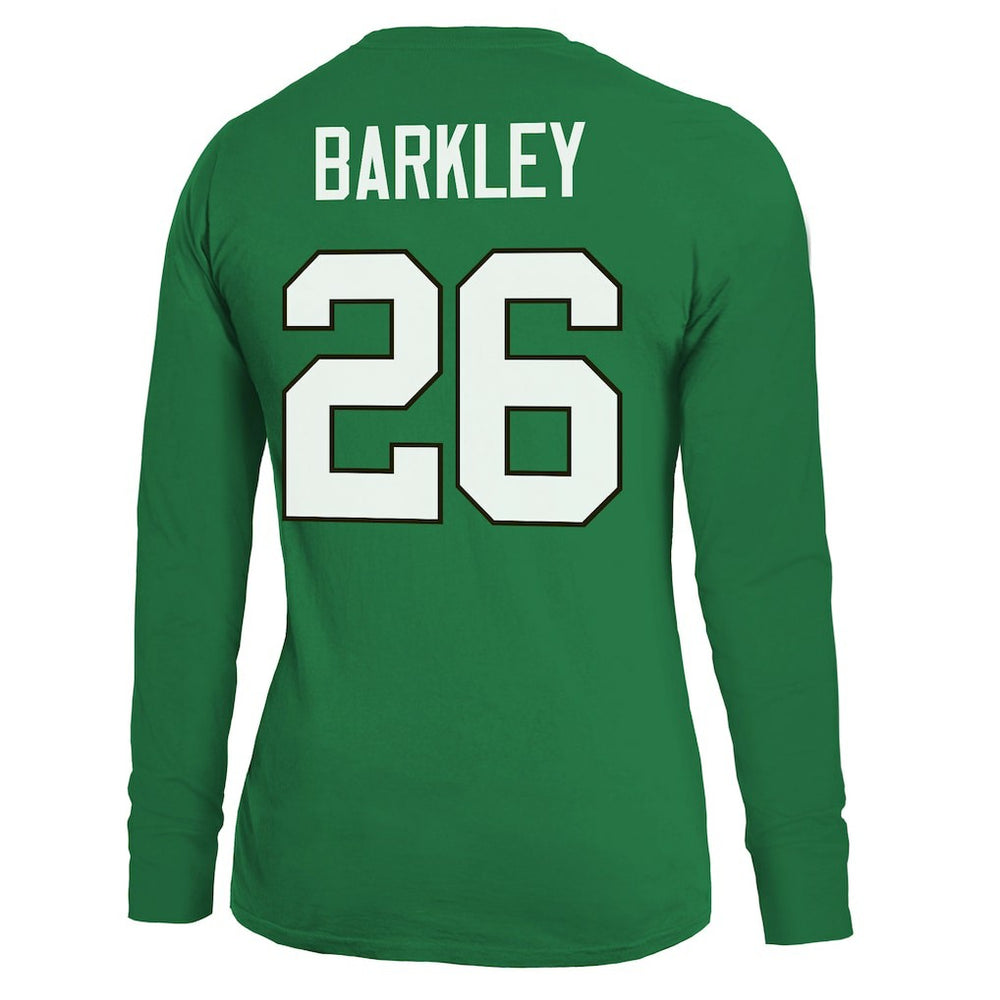 Saquon Barkley Philadelphia Eagles Majestic Threads Women's Name & Number Long Sleeve T-Shirt - Midnight Green online