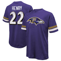 Derrick Henry Baltimore Ravens Majestic Threads Name & Number Oversized T-Shirt - Purple online
