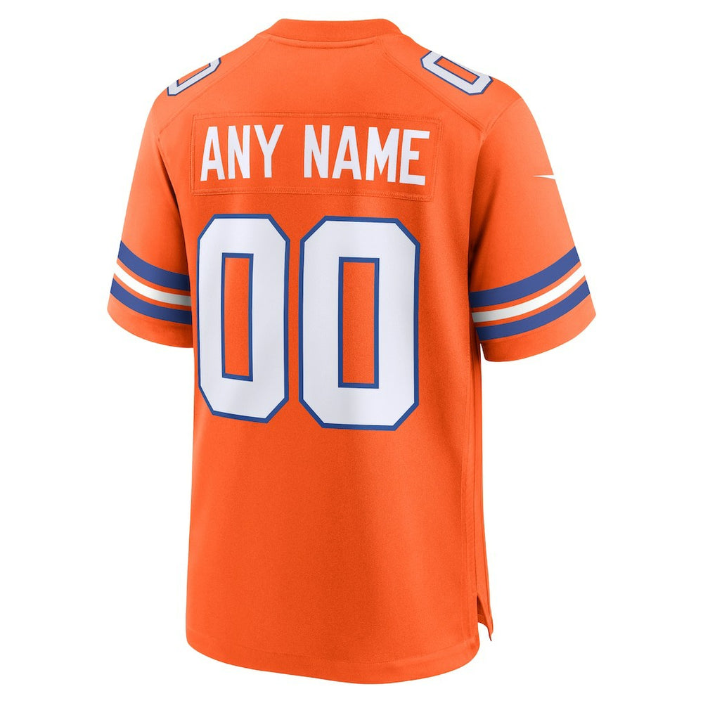 Denver Broncos Youth 2nd Alternate Custom Replica Jersey - Orange outlet