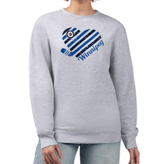 Winnipeg Jets G-III 4Her by Carl Banks Women's Heart Graphic Pullover Sweatshirt - Heather Gray Sweatshirts