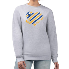Buffalo Sabres G-III 4Her by Carl Banks Women's Heart Graphic Pullover Sweatshirt - Heather Gray Sweatshirts