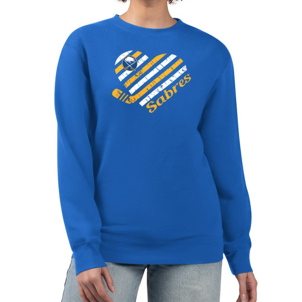 Buffalo Sabres G-III 4Her by Carl Banks Women's Heart Graphic Pullover Sweatshirt - Royal Sweatshirts