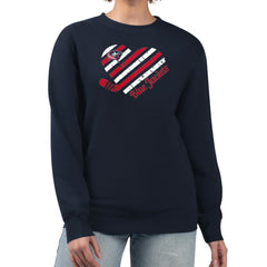 Columbus Blue Jackets G-III 4Her by Carl Banks Women's Heart Graphic Pullover Sweatshirt - Navy Sweatshirts