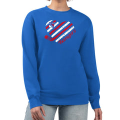 New York Rangers G-III 4Her by Carl Banks Women's Heart Graphic Pullover Sweatshirt - Blue Sweatshirts
