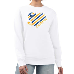 Buffalo Sabres G-III 4Her by Carl Banks Women's Heart Graphic Pullover Sweatshirt - White Sweatshirts
