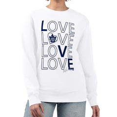 Toronto Maple Leafs G-III 4Her by Carl Banks Women's Lots Of Love Team Logo Graphic Pullover Sweatshirt - White Sweatshirts