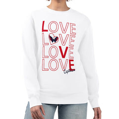 Washington Capitals G-III 4Her by Carl Banks Women's Lots Of Love Team Logo Graphic Pullover Sweatshirt - White Sweatshirts
