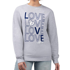 Tampa Bay Lightning G-III 4Her by Carl Banks Women's Lots Of Love Team Logo Graphic Pullover Sweatshirt - Heather Gray Sweatshirts