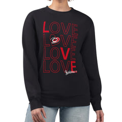Carolina Hurricanes G-III 4Her by Carl Banks Women's Lots Of Love Team Logo Graphic Pullover Sweatshirt - Black Sweatshirts