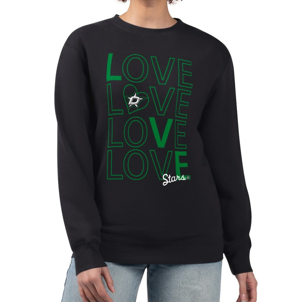 Dallas Stars G-III 4Her by Carl Banks Women's Lots Of Love Team Logo Graphic Pullover Sweatshirt - Black Sweatshirts