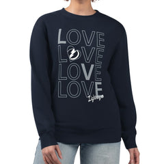 Tampa Bay Lightning G-III 4Her by Carl Banks Women's Lots Of Love Team Logo Graphic Pullover Sweatshirt - Navy Sweatshirts