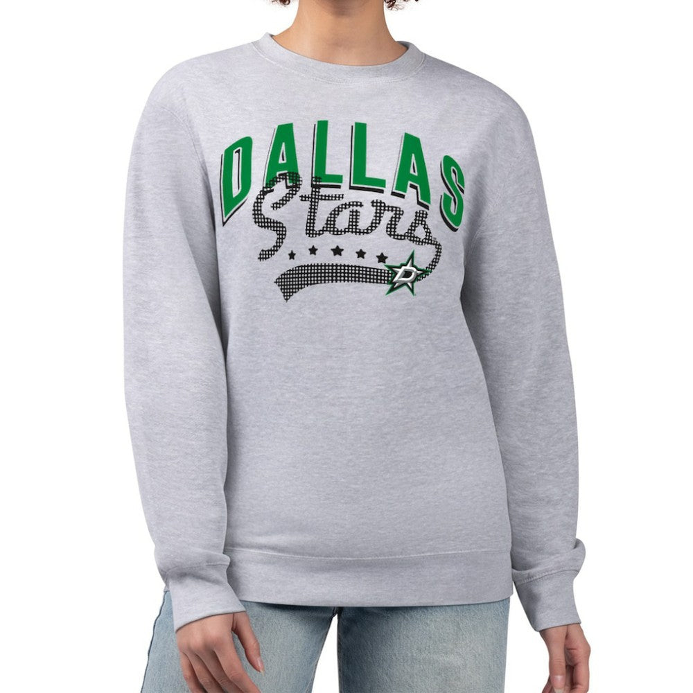Dallas Stars G-III 4Her by Carl Banks Women's Filigree Team Graphic Fleece Pullover Sweatshirt - Heather Gray Sweatshirts