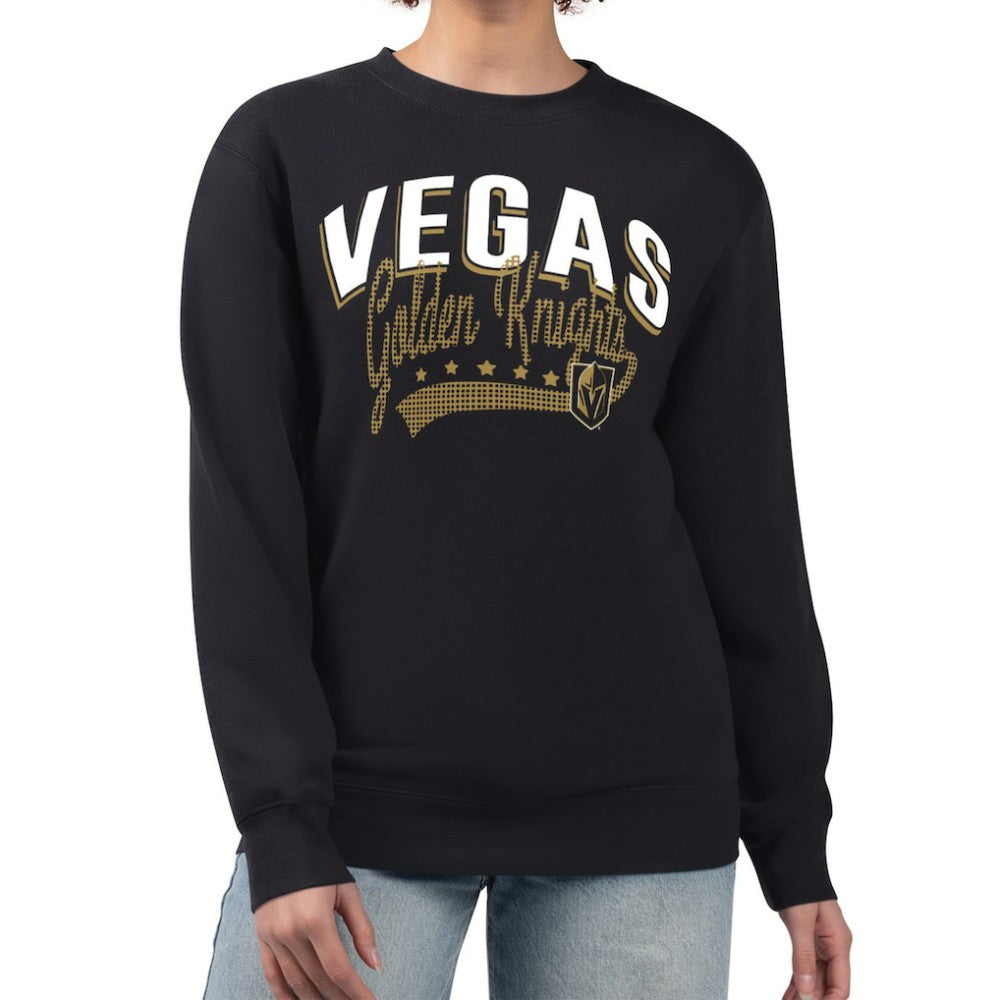 Vegas Golden Knights G-III 4Her by Carl Banks Women's Filigree Team Graphic Fleece Pullover Sweatshirt - Black Sweatshirts