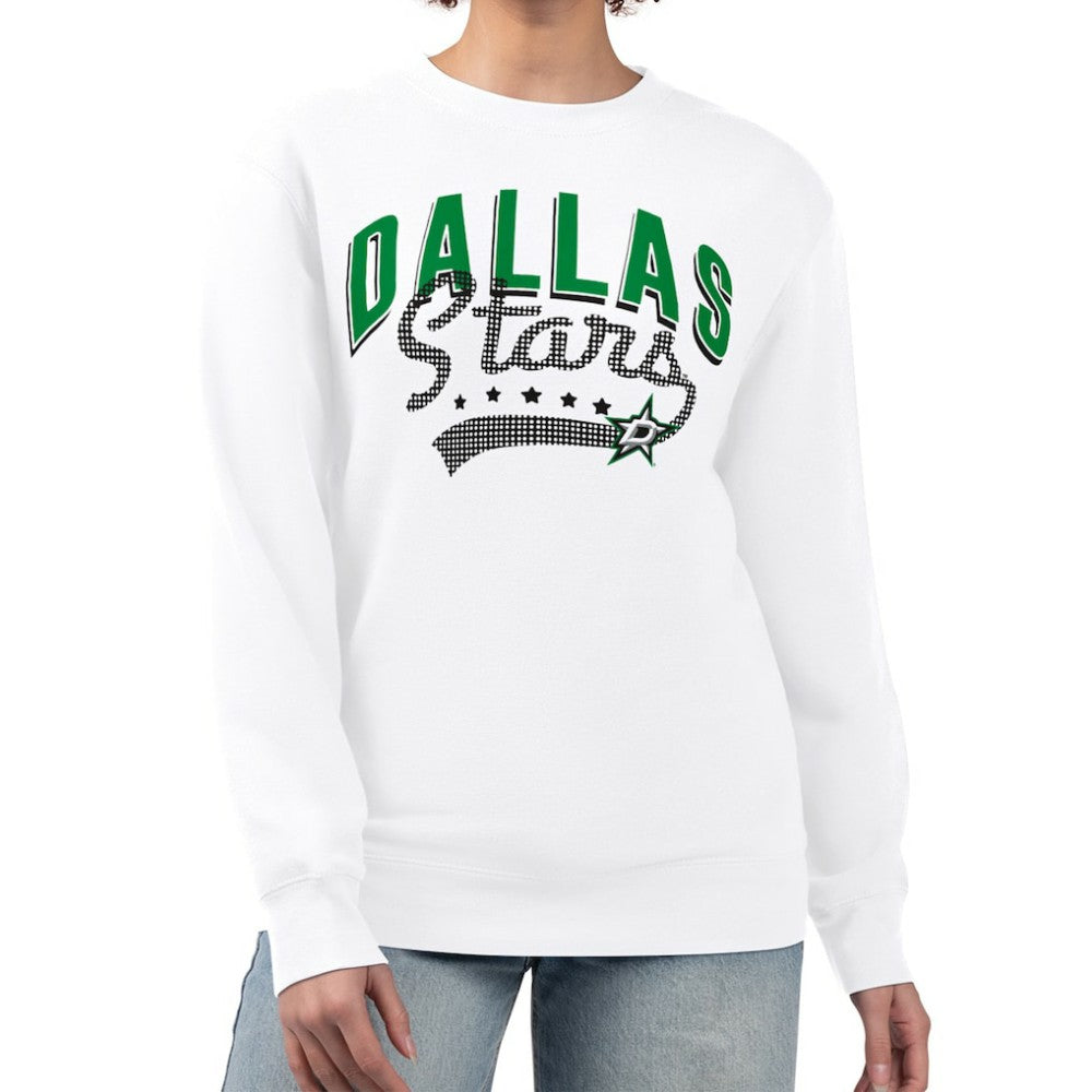 Dallas Stars G-III 4Her by Carl Banks Women's Filigree Team Graphic Fleece Pullover Sweatshirt - White Sweatshirts