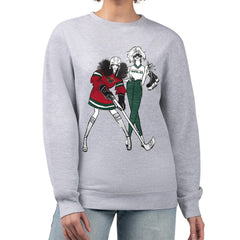 Minnesota Wild G-III 4Her by Carl Banks Women's Hockey Girls Team Graphic Fleece Pullover Sweatshirt - Heather Gray Sweatshirts