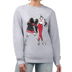 New Jersey Devils G-III 4Her by Carl Banks Women's Hockey Girls Team Graphic Fleece Pullover Sweatshirt - Heather Gray Sweatshirts