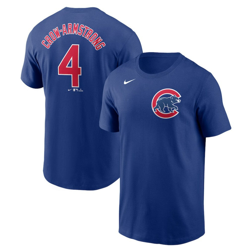 Pete Crow-Armstrong Chicago Cubs Fuse Name & Number T-Shirt Royal