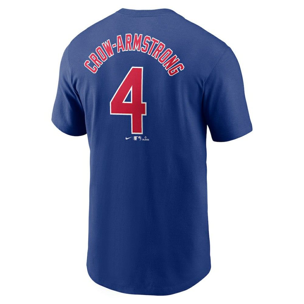 Pete Crow-Armstrong Chicago Cubs Fuse Name & Number T-Shirt Royal
