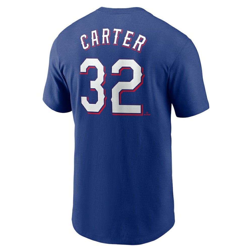 Evan Carter Texas Rangers Fuse Name & Number T-Shirt Royal