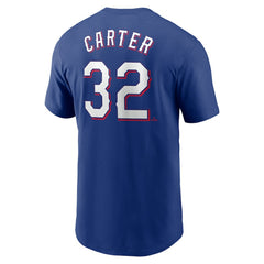Evan Carter Texas Rangers Fuse Name & Number T-Shirt Royal
