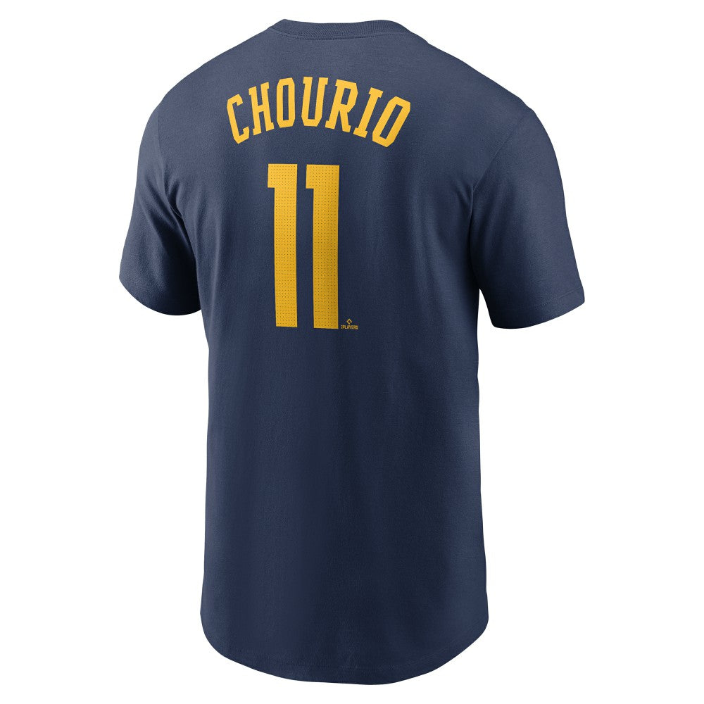 Jackson Chourio Milwaukee Brewers Fuse Name & Number T-Shirt Navy