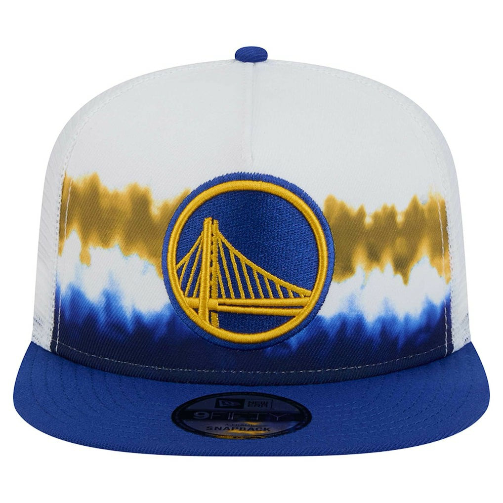 Golden State Warriors Dip-Dye 9FIFTY A-Frame Trucker Snapback Hat sale - White/Royal for sale