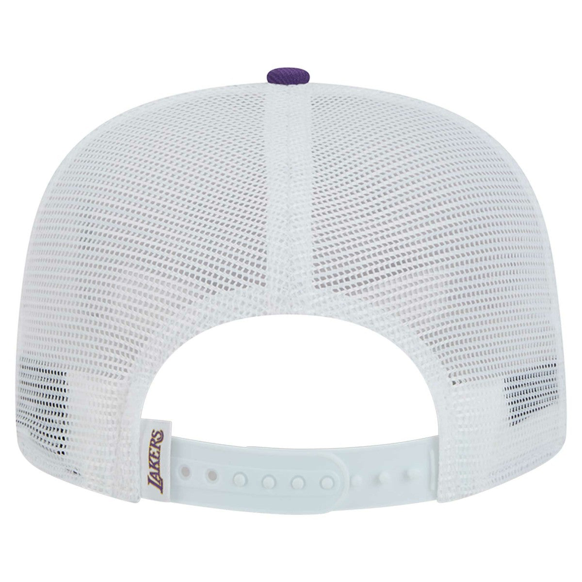 Los Angeles Lakers Dip-Dye 9FIFTY A-Frame Trucker Snapback Hat - White/Purple shop