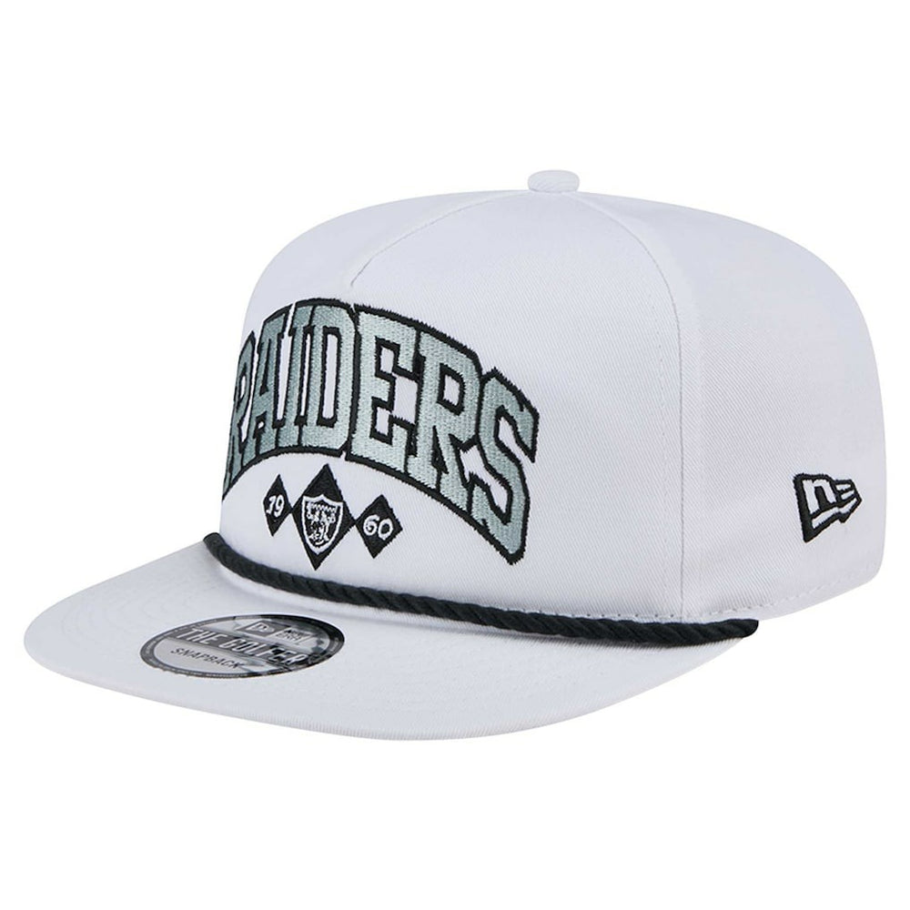 Las Vegas Raiders New Era Diamond Golfer Snapback Hat - White on sale