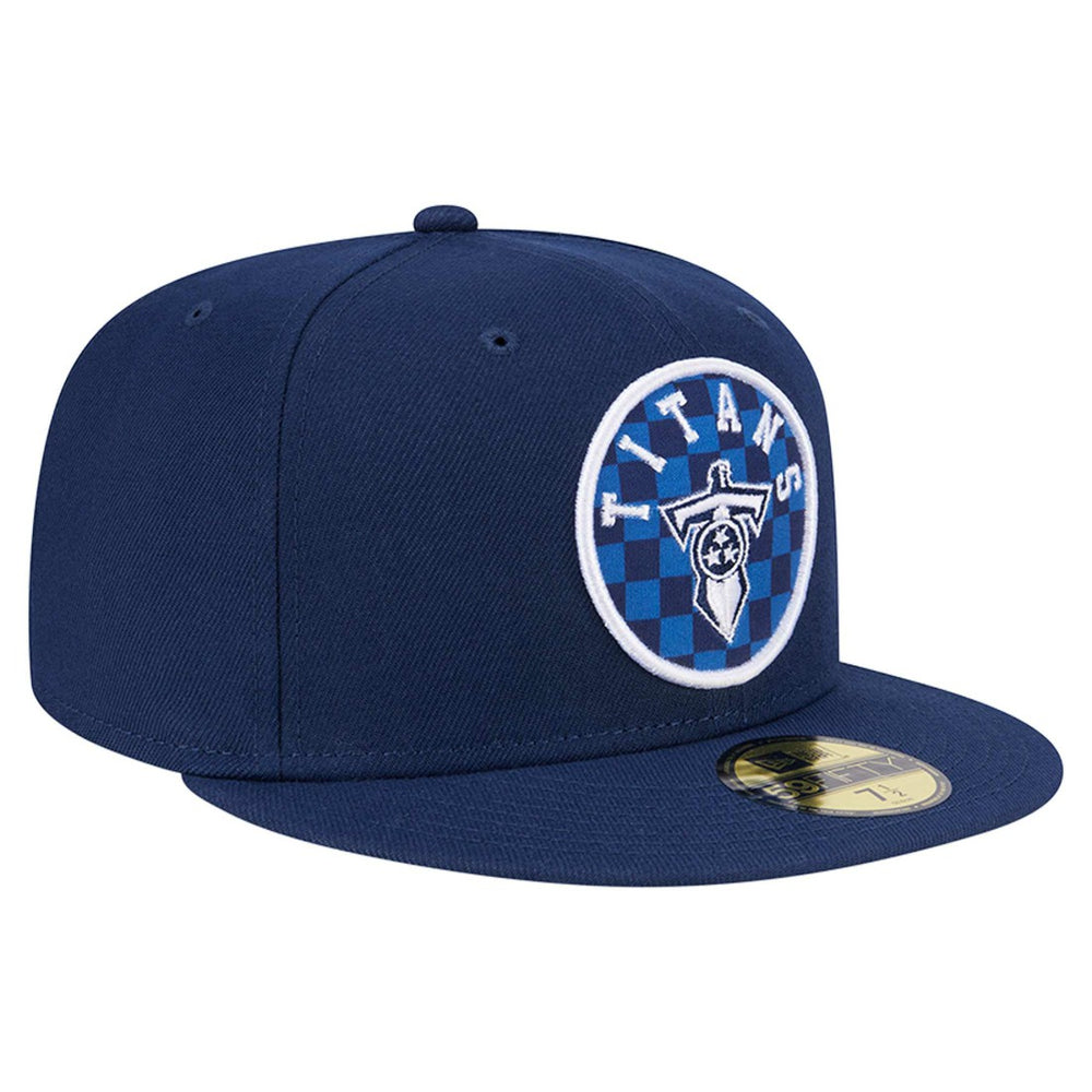 Tennessee Titans New Era Checkered 59FIFTY Fitted Hat - Navy outlet