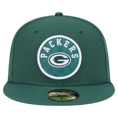 Green Bay Packers New Era Checkered 59FIFTY Fitted Hat - Green outlet