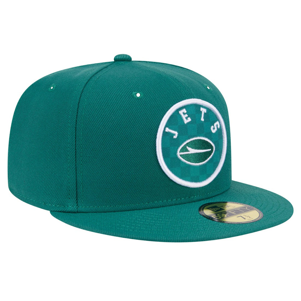 New York Jets New Era Checkered 59FIFTY Fitted Hat - Green discount