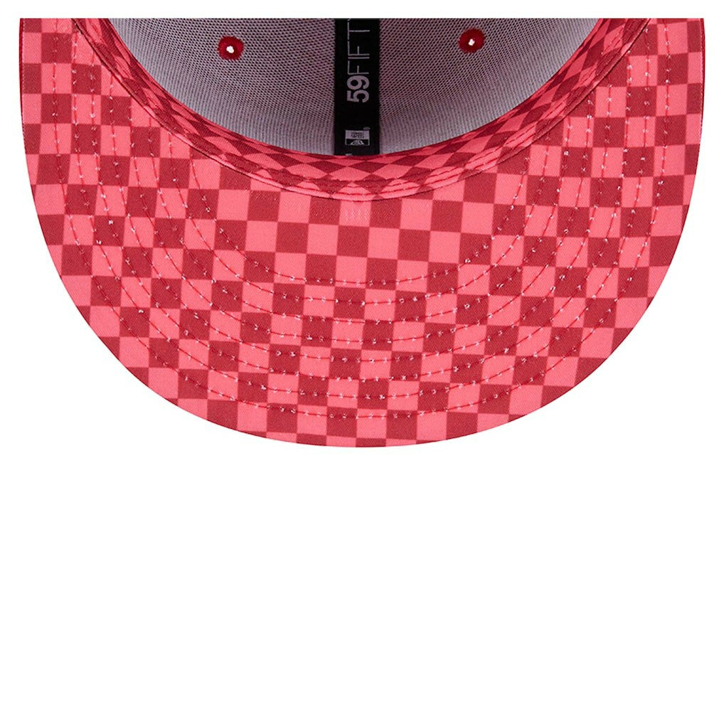 San Francisco 49ers New Era Checkered 59FIFTY Fitted Hat - Scarlet cheap