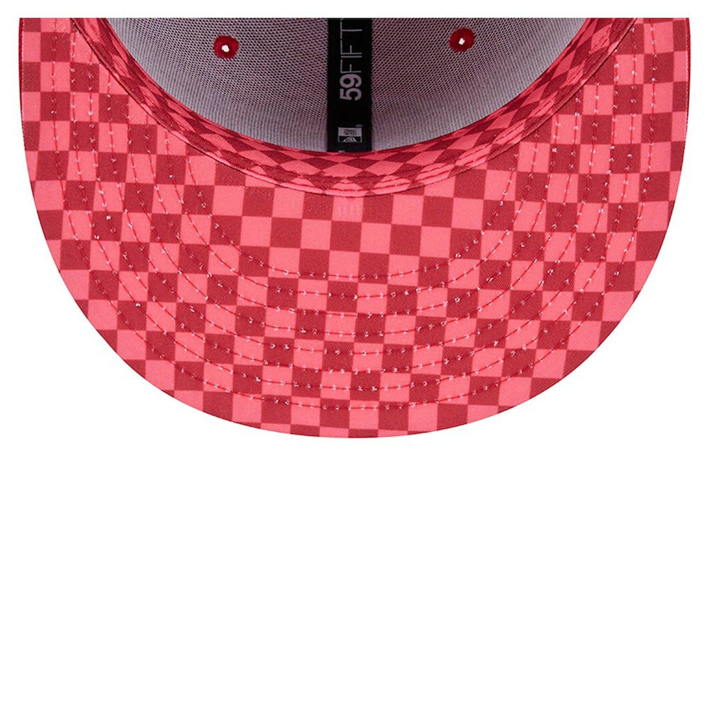 San Francisco 49ers New Era Checkered 59FIFTY Fitted Hat - Scarlet cheap