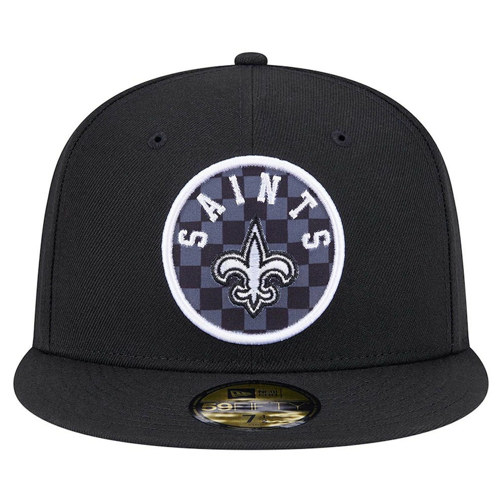 New Orleans Saints New Era Checkered 59FIFTY Fitted Hat - Black discount