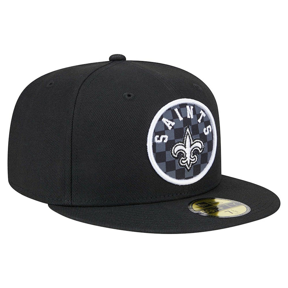 New Orleans Saints New Era Checkered 59FIFTY Fitted Hat - Black discount