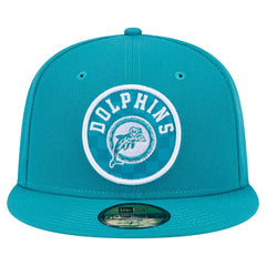 Miami Dolphins New Era Checkered 59FIFTY Fitted Hat - Aqua for sale