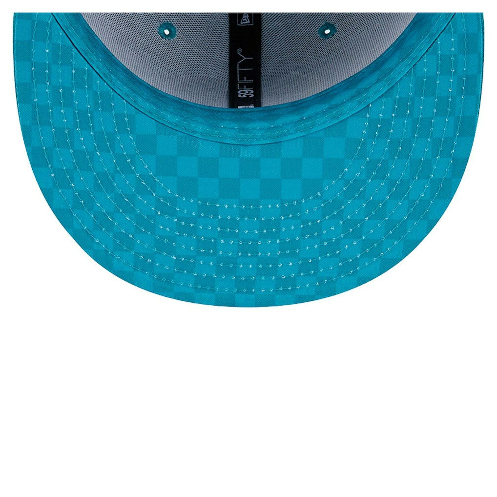 Miami Dolphins New Era Checkered 59FIFTY Fitted Hat - Aqua for sale