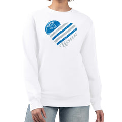 Detroit Lions G-III 4Her by Carl Banks Women's Heart Graphic Fleece Pullover Sweatshirt - White on sale
